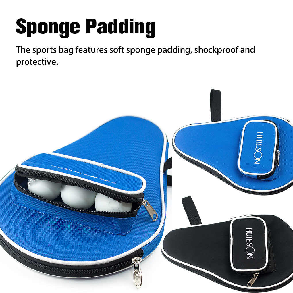 Table Tennis Kit Bag - Black/blue Single Table Tennis Racket Bat