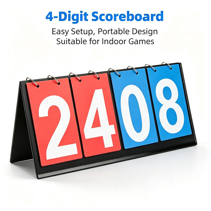 Table Tennis Scoring - 4‑Digit Flip Scoreboard Portable Desktop Manual