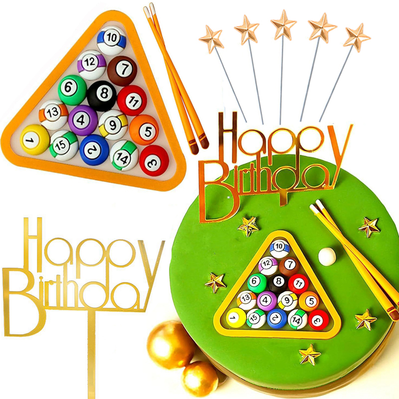 Table Tennis Balls - Billiard Ball Cake Decoration Boy Kid