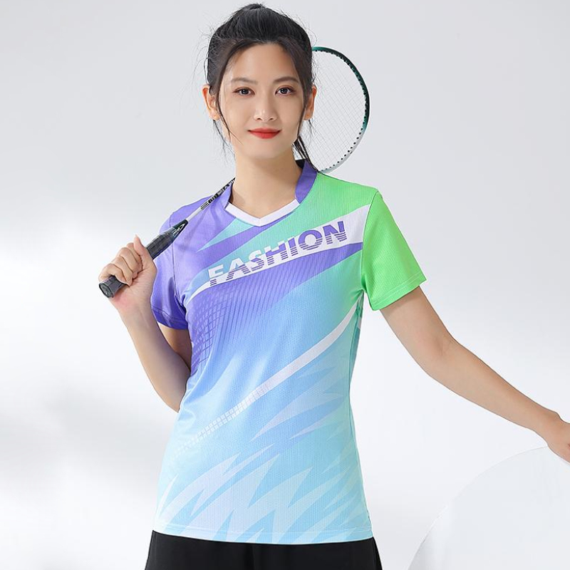 Table Tennis Volleyball - Women Badminton Shirt Print Golf Wear
