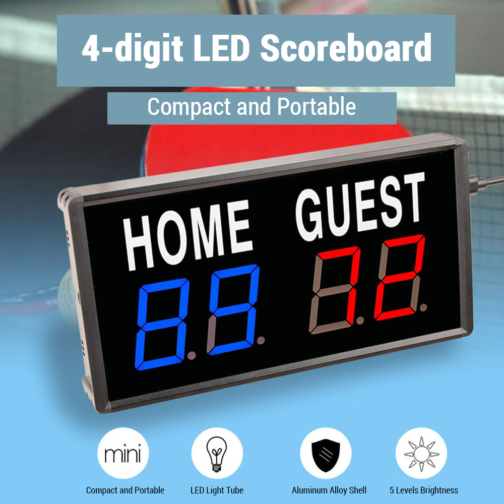 Portable 4 Digit LED Scoreboar - огляд і ціна Table Tennis Scoring
